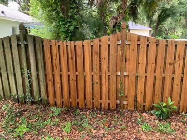 Pressure Washing Dirty Fence