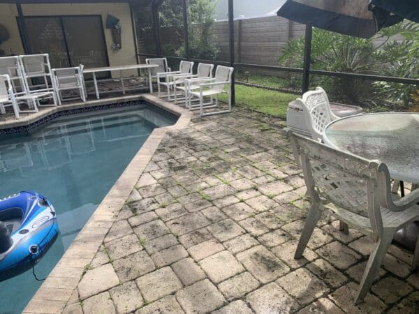Pressure Washing Pool Lanai Deck