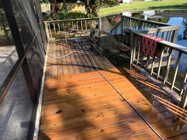 Wood Deck Pressure Washing