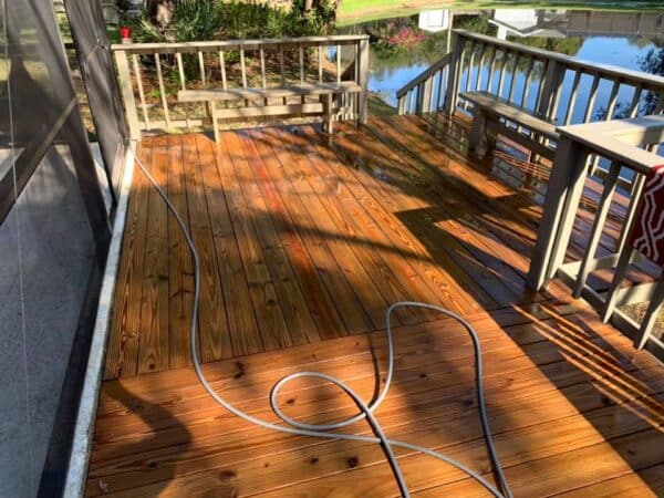 Wood Deck Pressure Washing