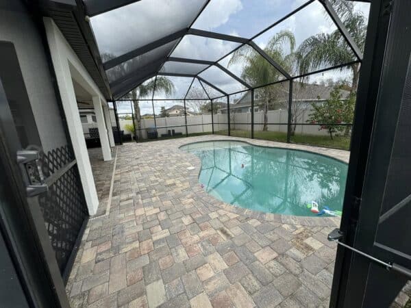 Pressure Washing Pool Deck Pavers